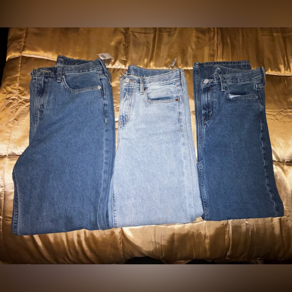 Old Navy/Youth Blue Denim Jeans Trio - Dark, Medium, Light Wash